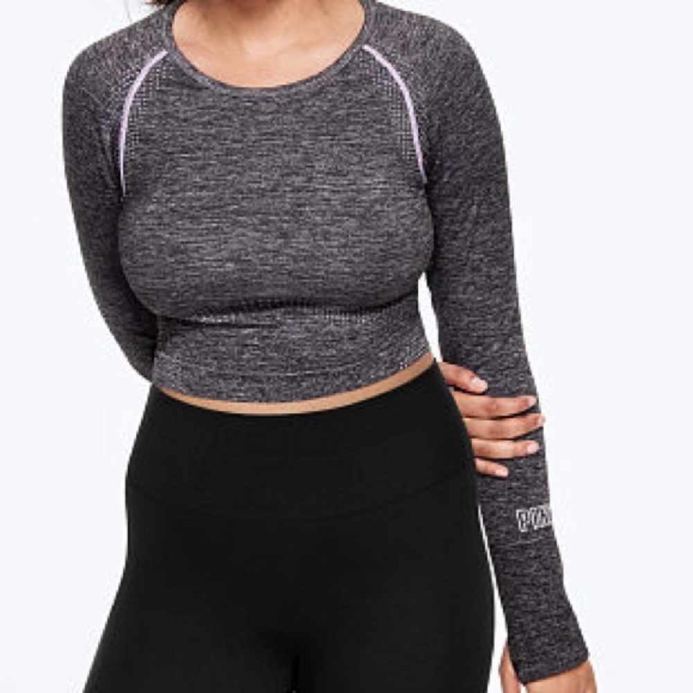 PINK Victoria’s Secret seamless cropped athletic top